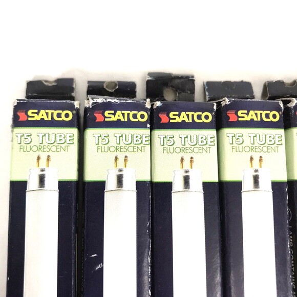 Lot (6) Satco S1904 F8T5/CW 2 Pin 8W T5 5000 Hr Cool White Fluorescent 12" Tube - Picture 3 of 7